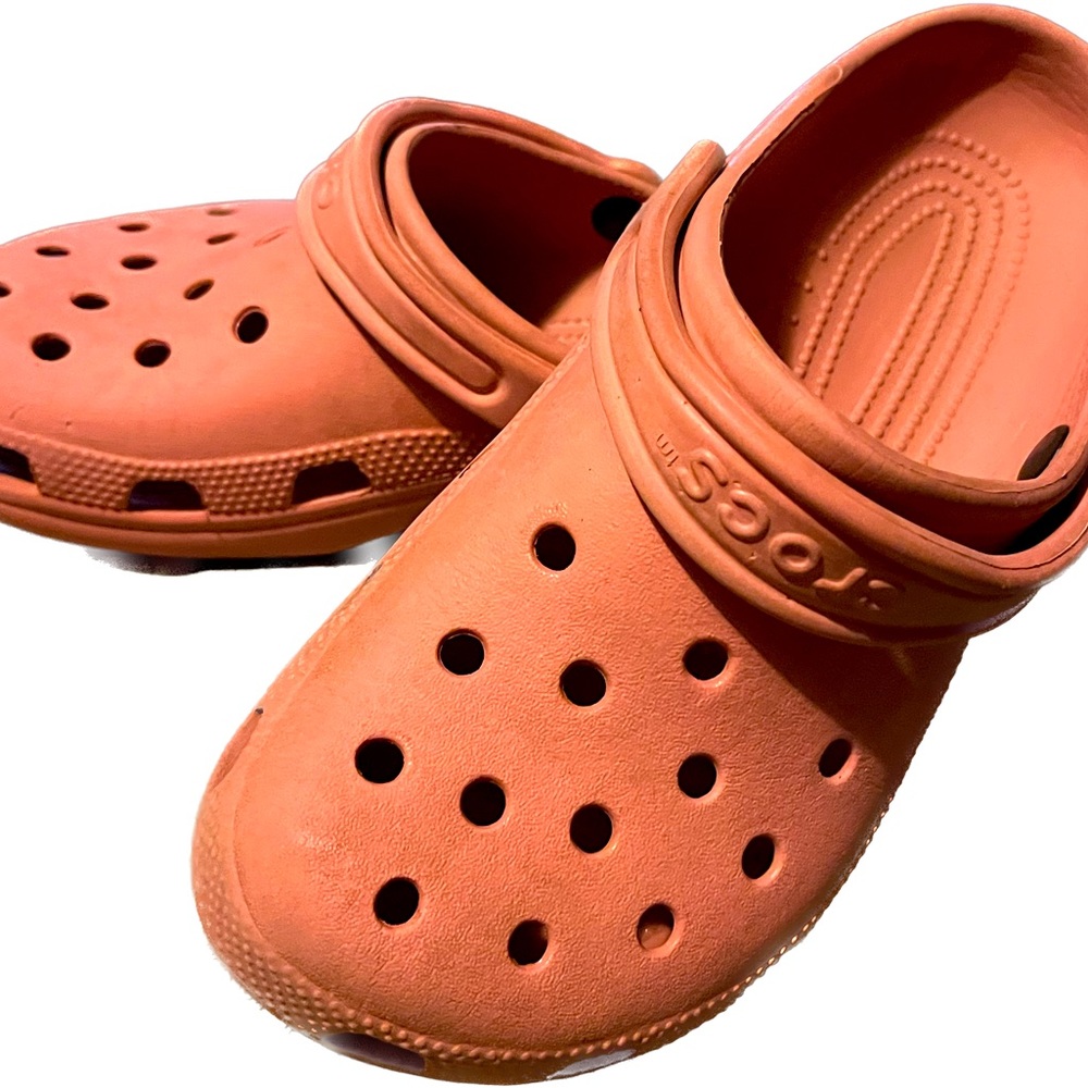 Ladies size 7 used Crocs/Fair to good condition…..still has some life left.